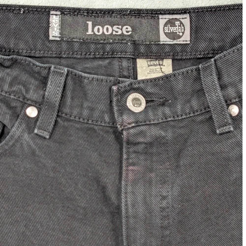 VTG Levi's SilverTab‎ Loose Black Jeans W30 L34 Y2K Baggy Skater Unisex USA made